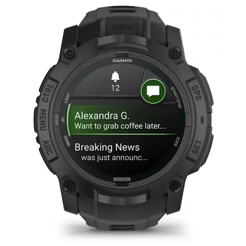 Išmanusis laikrodis Garmin Instinct 3 Tactical Edition juodas