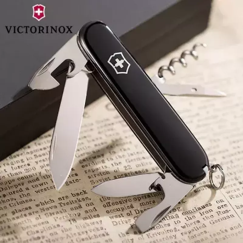 Victorinox Spartan juodas šveicariškas kišeninis peilis 12 funkcijų