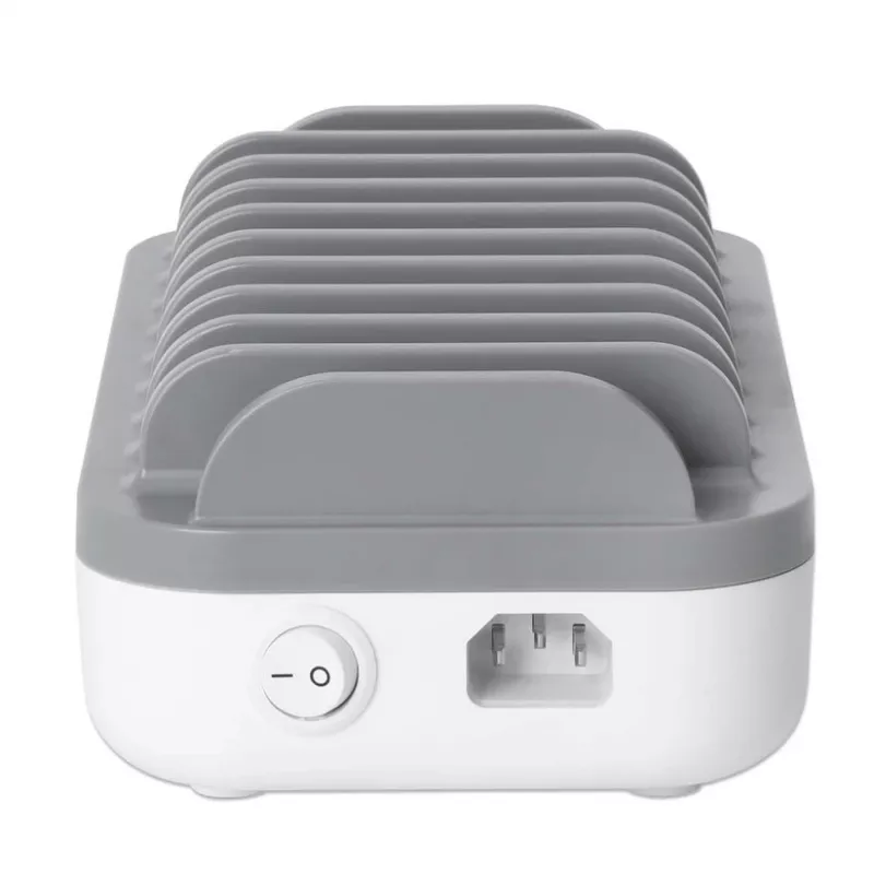 Manhattan 10 prievadų USB-C įkrovimo stotelė, USB-C išėjimas: 10x 20W, maks. 200W, maitinimas iš tinklo (su US/EU/UK adapteriais)