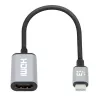 Manhattan USB-C į HDMI laidas, 4K@60Hz, 5 Gbps (USB 3.2 Gen1), 15 cm, juodas, vyriškas į moterišką, trejų metų garantija
