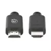 Manhattan HDMI kabelis su Ethernet 4K@60Hz, 10m, tinka visiems 4K ir 1080p/HD įrenginiams, vyriškas-į-vyrišką, juodas, Ultra HD 4k x 2k, viso gyvenimo garantija, Premium High Speed