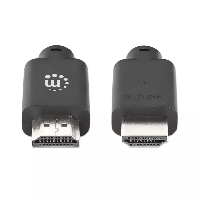 Manhattan HDMI kabelis su Ethernet 4K@60Hz, 10m, tinka visiems 4K ir 1080p/HD įrenginiams, vyriškas-į-vyrišką, juodas, Ultra HD 4k x 2k, viso gyvenimo garantija, Premium High Speed