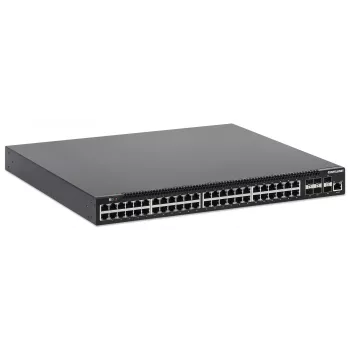 Intellinet 54 prievadų L3 pilnai valdomas PoE+ jungiklis su 48 Gigabit Ethernet prievadais ir 6 SFP+ uplinkais