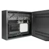 Intellinet Low-Profile 19 colių sieninis spintos stovas su 4U horizontaliomis ir 2U vertikaliomis bėgelėmis, plonas, taupantis vietą, tik 170 mm gylio, idealus AV, daugialypės terpės ir vaizdo stebėjimo sistemoms, surinktas, juodas RAL 7021