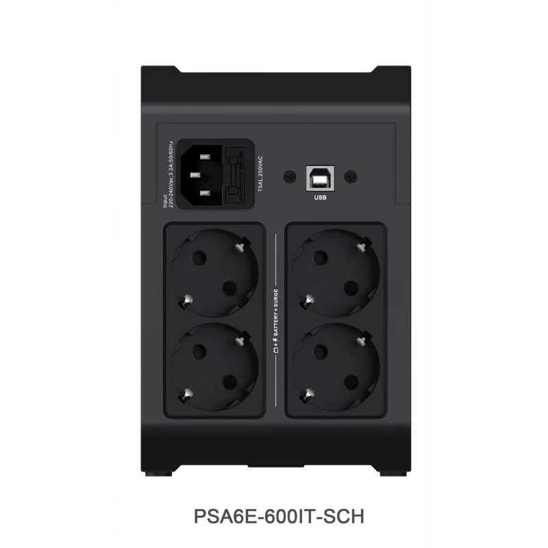 Vertiv PowerUPS 200 Essential PSA6E-600IT-SCH nepertraukiamo maitinimo šaltinis, 600VA/315W, Line-Interactive