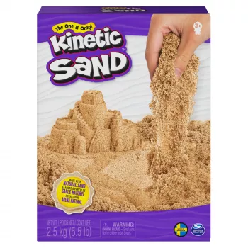 Kinetic Sand natūraliai ruda 2,5 kg formuojamas smėlis vaikams nuo 3 metų