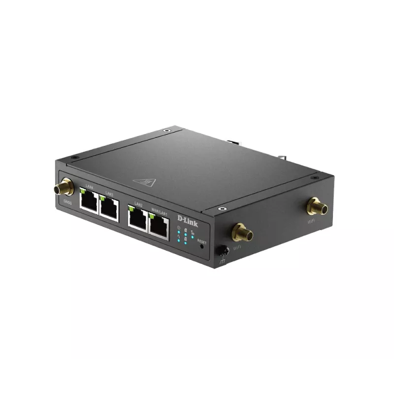 D-Link 4G LTE M2M VPN Wi-Fi maršrutizatorius, korinis tinklo maršrutizatorius, juodas, DIN bėgelis, 802.11b, 802.11g, Wi-Fi 4 (802.11n), 300 Mbit/s, 4G