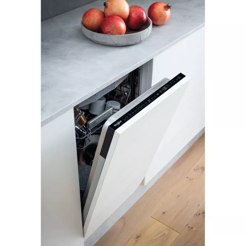 Whirlpool WSIP 4O33 PFE visiškai įmontuojama siaura indaplovė 10 komplektų