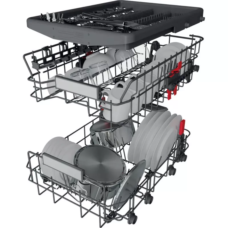 Whirlpool WSIP 4O33 PFE visiškai įmontuojama siaura indaplovė 10 komplektų