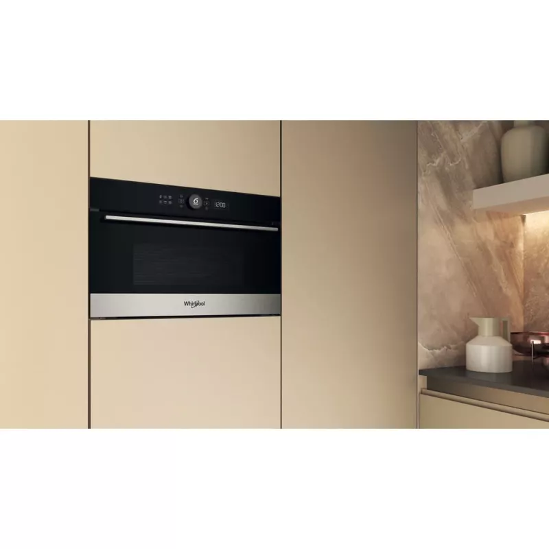Whirlpool WMD54MX Juoda, Nerūdijantis plienas Grilio mikrobangų krosnelė Įmontuojama 31 L 1000 W