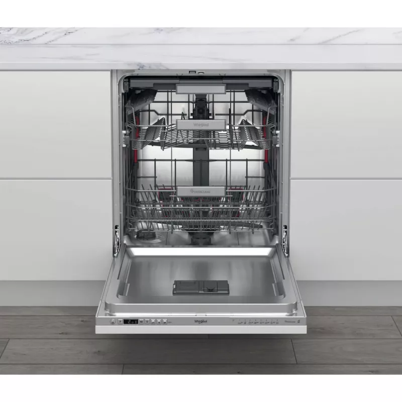 Whirlpool WIO 3O26 PL visiškai įmontuojama indaplovė, 14 komplektų