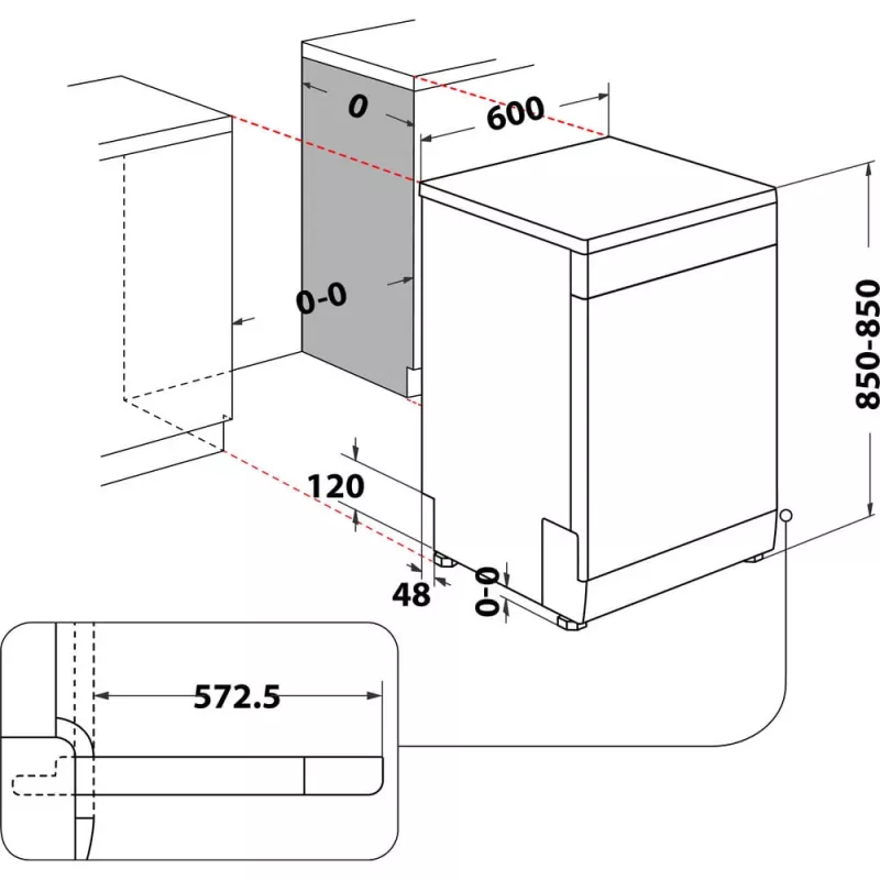 Whirlpool WFC 3C26 PF X Laisvai pastatoma indaplovė 14 komplektų