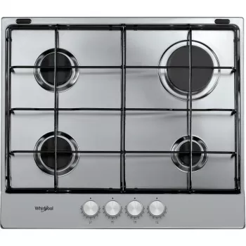 Whirlpool TGML 650 IX nerūdijančio plieno įmontuojama 58 cm dujinė kaitlentė 4 zonos