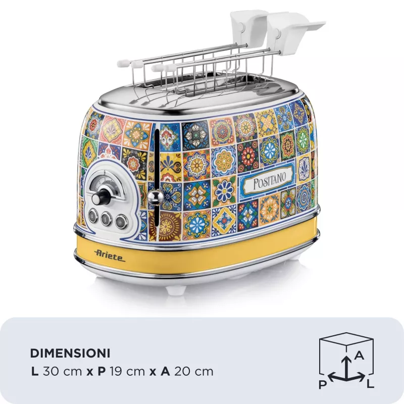 Ariete 0155/0P skrudintuvas 2 griežinėliams 810 W mėlyna, geltona