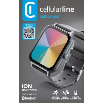 Cellularline ION Bluetooth® išmanusis laikrodis su programa, LED, 91 g