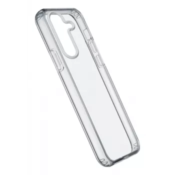 Cellularline Clear Protect – kietas dėklas Samsung Galaxy S24 su guminiais kraštais