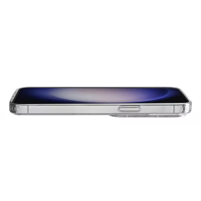 Cellularline Clear Protect – kietas dėklas Samsung Galaxy S24 su guminiais kraštais