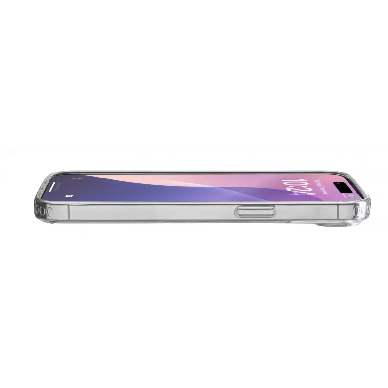 Cellularline Clear Protect – kietas dėklas iPhone 16e/17e su guminiais kraštais