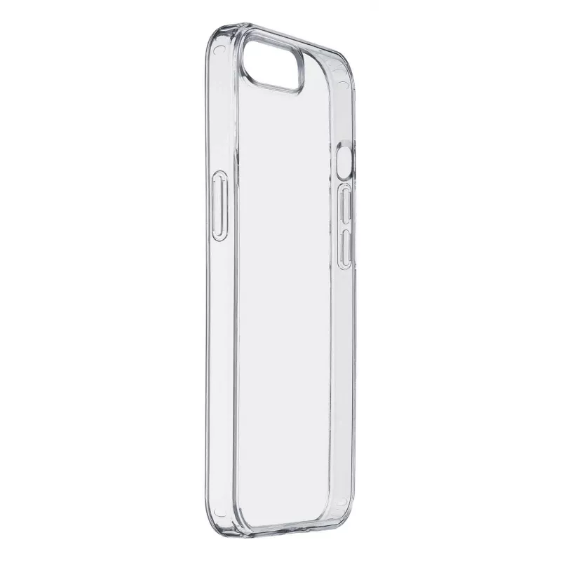 Cellularline Clear Protect – kietas dėklas iPhone 16e/17e su guminiais kraštais
