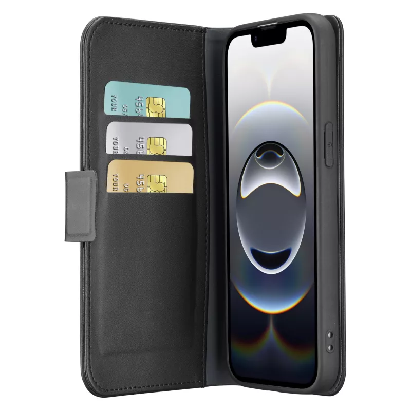 Cellularline Book Agenda dėklas iPhone 16e/17e – odos efekto knygelė su magnetiniu užsegimu