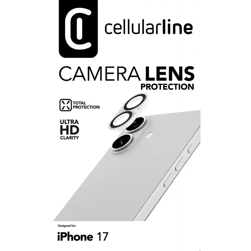 Cellularline Camera Lens – iPhone 17 apsauga fotoaparatui