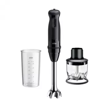 Braun MultiQuick 3 MQ30201M 0.6 L Panardinis blenderis 900 W Juodas, satino plienas