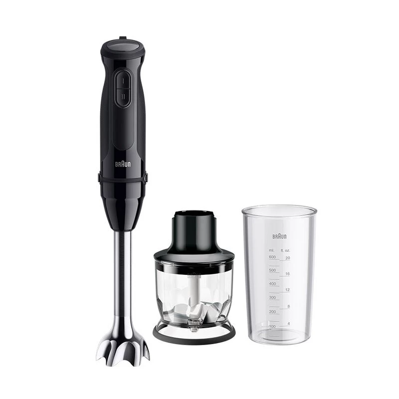 Braun MultiQuick 3 MQ30201M 0.6 L Panardinis blenderis 900 W Juodas, satino plienas