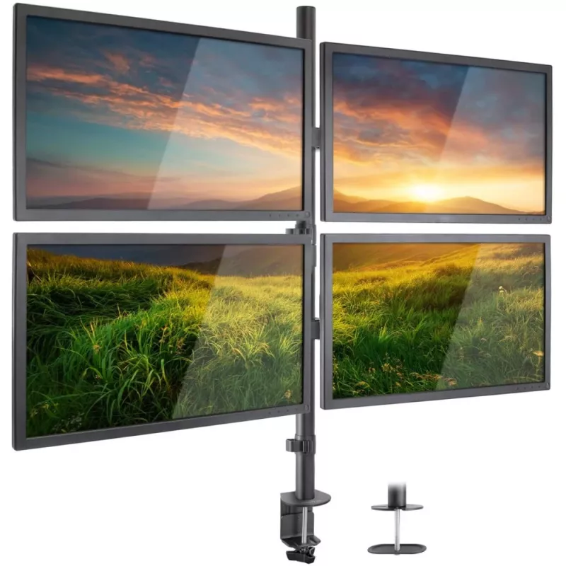 Monitoriaus laikiklis Techly ICA-LCD 382-Q 68,6 cm (27 col.) stalas Juoda