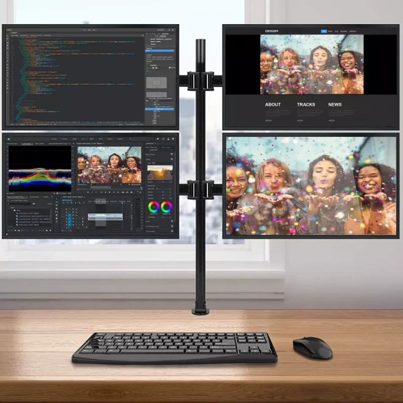 Monitoriaus laikiklis Techly ICA-LCD 382-Q 68,6 cm (27 col.) stalas Juoda