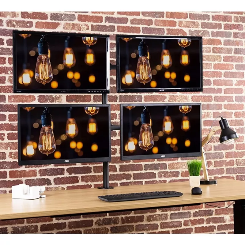 Monitoriaus laikiklis Techly ICA-LCD 382-Q 68,6 cm (27 col.) stalas Juoda