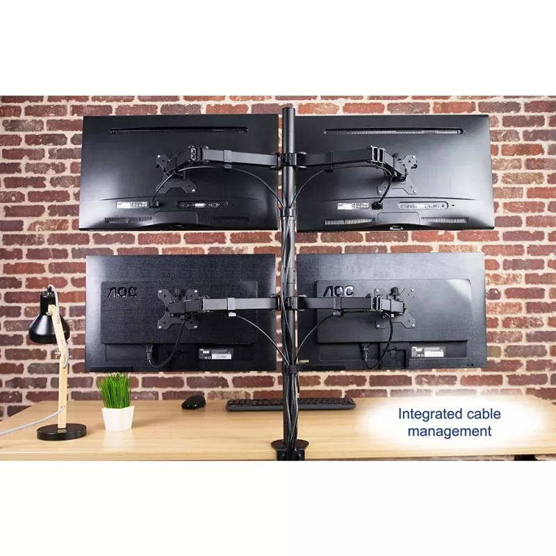 Monitoriaus laikiklis Techly ICA-LCD 382-Q 68,6 cm (27 col.) stalas Juoda