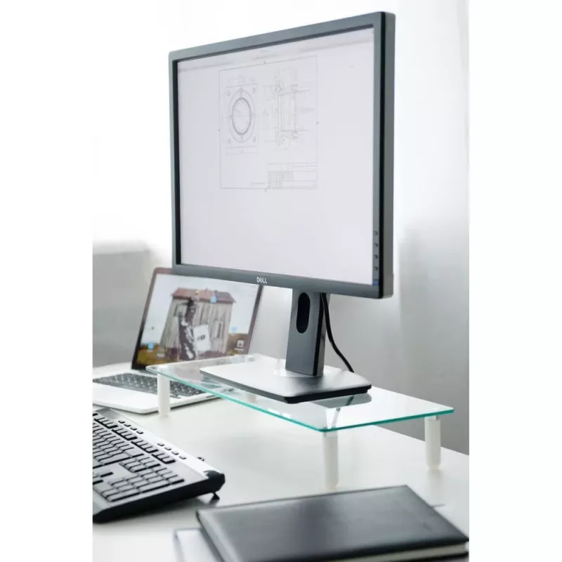 Techly Universalus stalinis monitoriaus stovas, laisvai pastatomas, 20 kg, 33 cm (13 col.), 81,3 cm (32 col.), permatomas