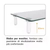 Techly Universalus stalinis monitoriaus stovas, laisvai pastatomas, 20 kg, 33 cm (13 col.), 81,3 cm (32 col.), permatomas