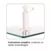 Techly Universalus stalinis monitoriaus stovas, laisvai pastatomas, 20 kg, 33 cm (13 col.), 81,3 cm (32 col.), permatomas