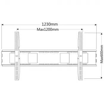 Techly ICA-PLB 2230 TV laikiklis 2,54 m (100 col.) juodas