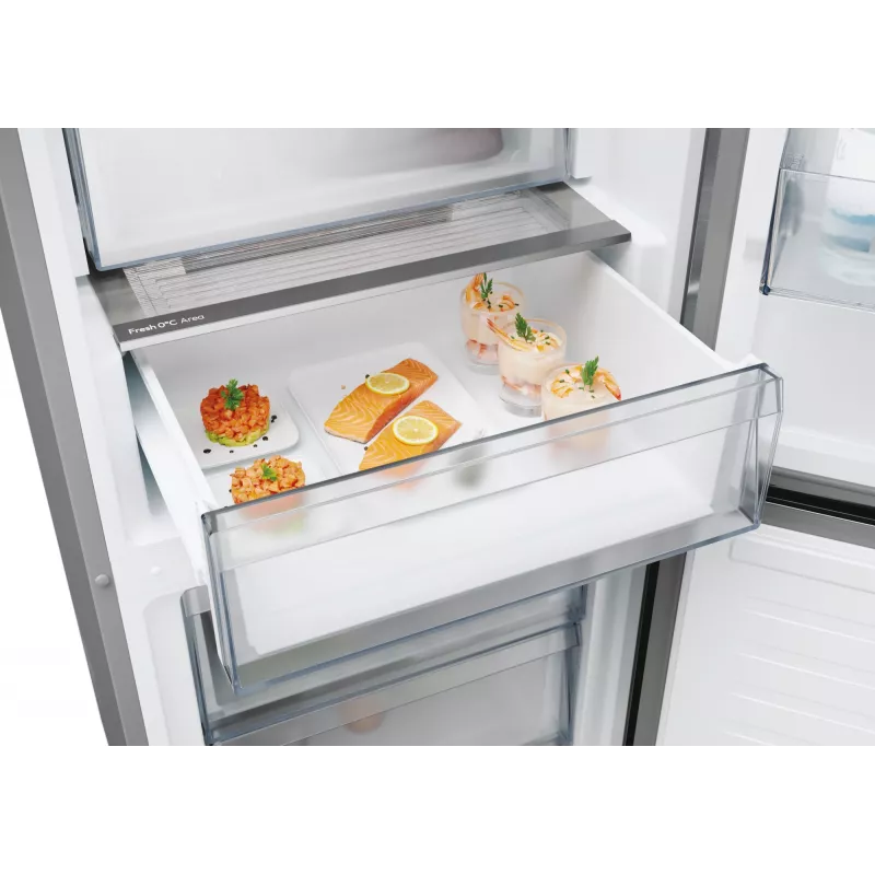 Candy CNCQ2T620EX laisvai pastatomas šaldytuvas, 409 L, nerūdijantis plienas