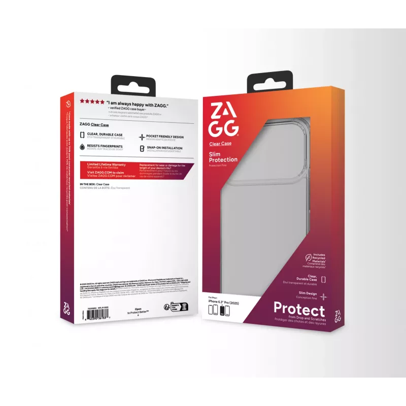 ZAGG skaidrus dėklas Apple iPhone 17 Pro, 16 cm (6.3 inch)