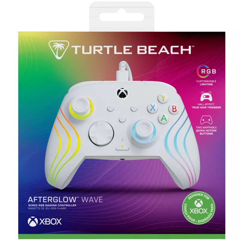 Žaidimų pultas Turtle Beach Afterglow Wave White USB, skirtas PC, Xbox Series S|X