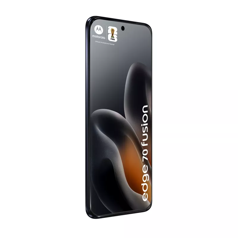 Išmanusis telefonas Motorola edge 70 fusion – 6,78 colio AMOLED, Snapdragon 7s Gen 3, 8 GB RAM, 256 GB, 5200 mAh, Dual SIM, Android 16 (Juodas)