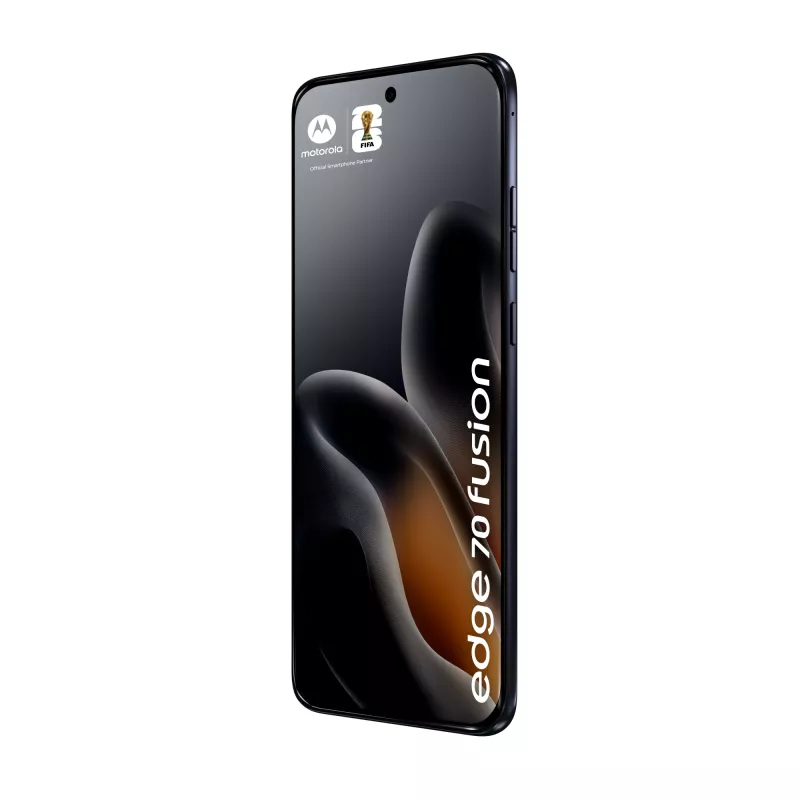 Išmanusis telefonas Motorola edge 70 fusion – 6,78 colio AMOLED, Snapdragon 7s Gen 3, 8 GB RAM, 256 GB, 5200 mAh, Dual SIM, Android 16 (Juodas)