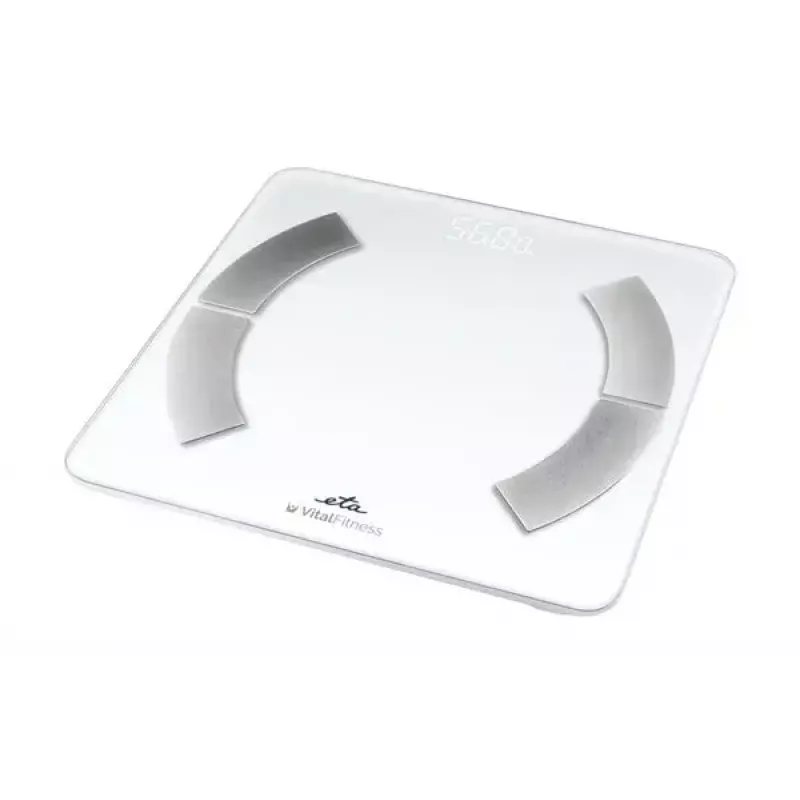Elektrinės kūno svorio svarstyklės ETA ETA277990000 – balta, kvadratinė, 180 kg, 100 g tikslumas