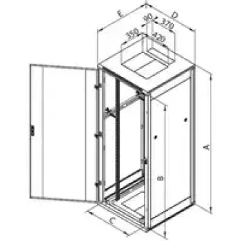 Stovimas stovas Triton RMA-42-A82-CAX-N1 42U 800kg Pilkas