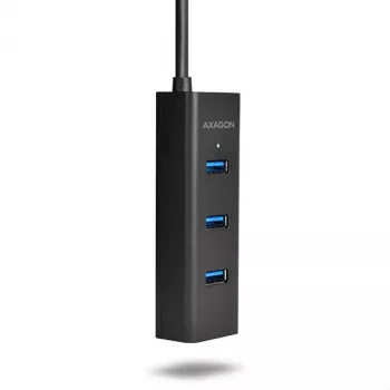 Axagon HUE-S2C USB 3.2 Gen 1 Type-A 4 prievadų sąsajų centras, 5000 Mbit/s, juodas