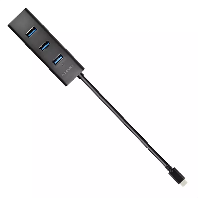 Axagon HUE-S2C USB 3.2 Gen 1 Type-A 4 prievadų sąsajų centras, 5000 Mbit/s, juodas