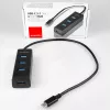 Axagon HUE-S2C USB 3.2 Gen 1 Type-A 4 prievadų sąsajų centras, 5000 Mbit/s, juodas
