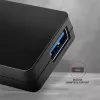 Axagon SuperSpeed USB-C SLIM hub, USB 3.2 Gen 1 (3.1 Gen 1) Type-C, 4x USB 3.2 Gen 1 Type-A, 5000 Mbit/s, juodas, plastikas, 0,14 m