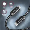 USB laidas Axagon BUCM432-CM10AB USB4 Gen 3x2 1 m USB-C juodas