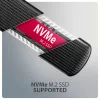 AXAGON EEM2-SC išorinis USB-C 10Gbps besraigtis metalinis M.2 NVMe SSD korpusas, vieno lizdo, pilkas