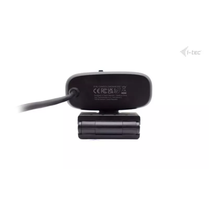 Internetinė kamera i-tec SOLOMON 300 4K, USB, 3840×2160, 8,29 MP, spaustuvinis laikiklis, juoda