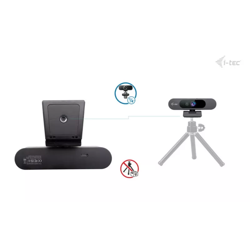 Internetinė kamera ITEC SOLOMON PRO 900 4K, 3840×2160, 8,29 MP, USB, spaustuvinis laikiklis, juoda